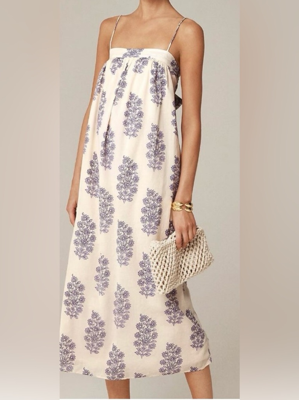 Jcrew Dress Floaty Midi Dress Lavender Florals